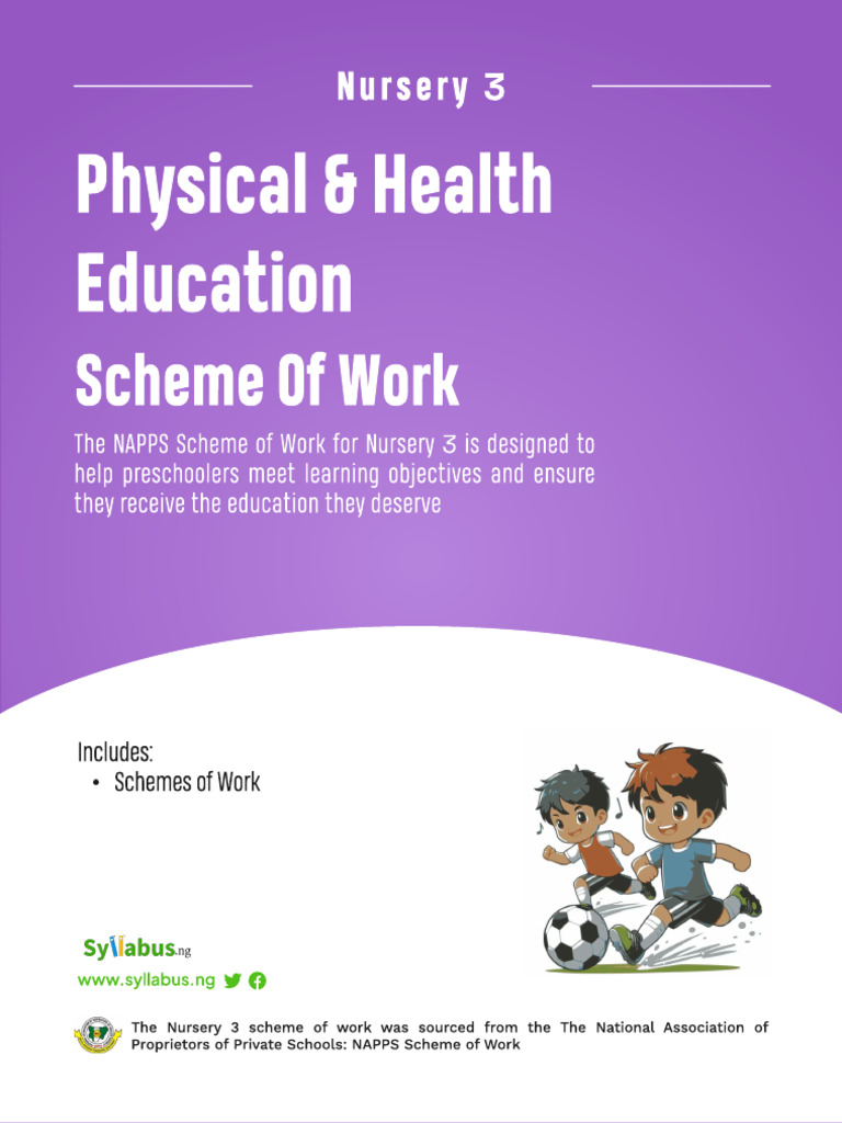 Nursery 3 First Term Scheme of Work | PDF | Preschool