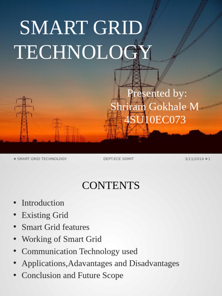 Shriram 140315083847 Phpapp02 | PDF | Smart Grid | Electrical Grid