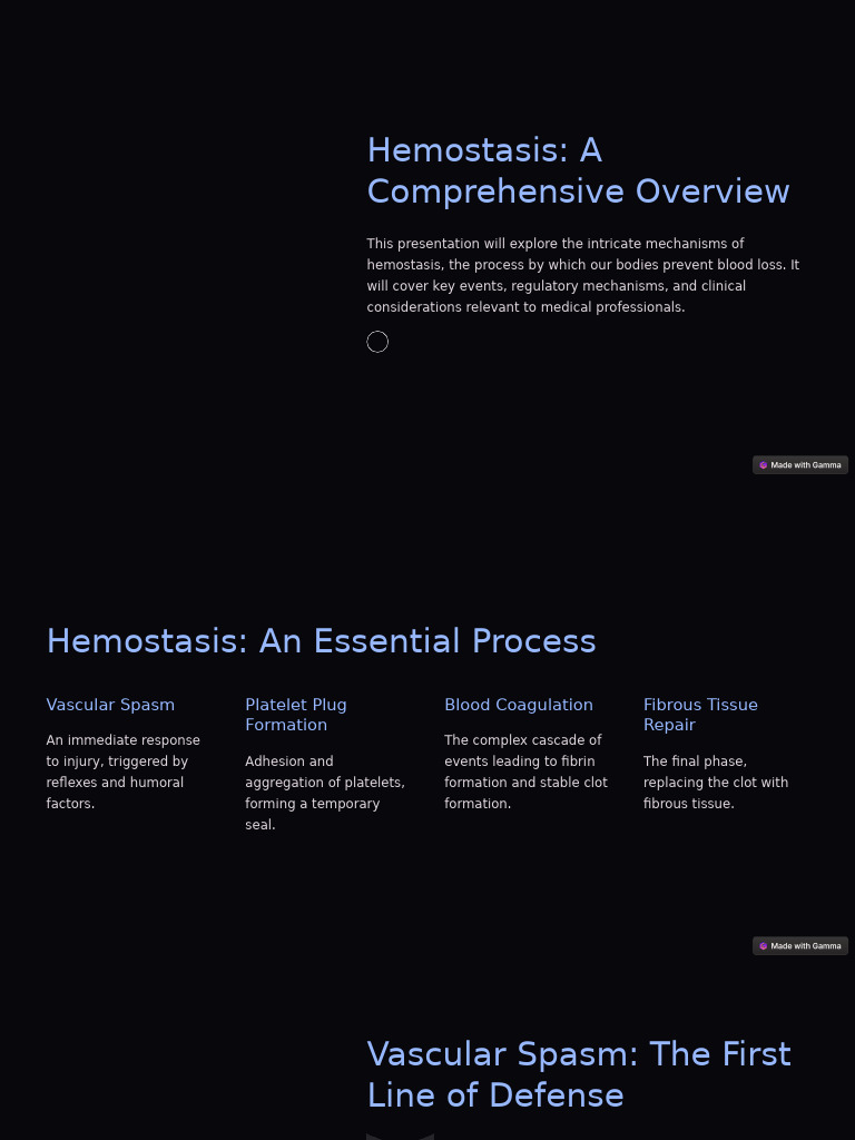 Hemostasis A Comprehensive Overview | PDF | Coagulation | Platelet