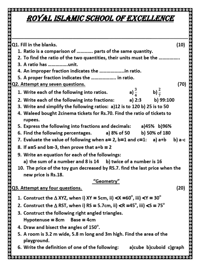 Maths class 6 pdf