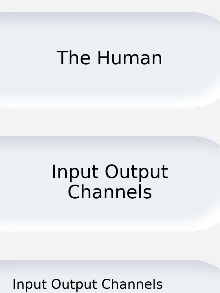Human-Computer Interaction Channels | PDF | Ear | Memory