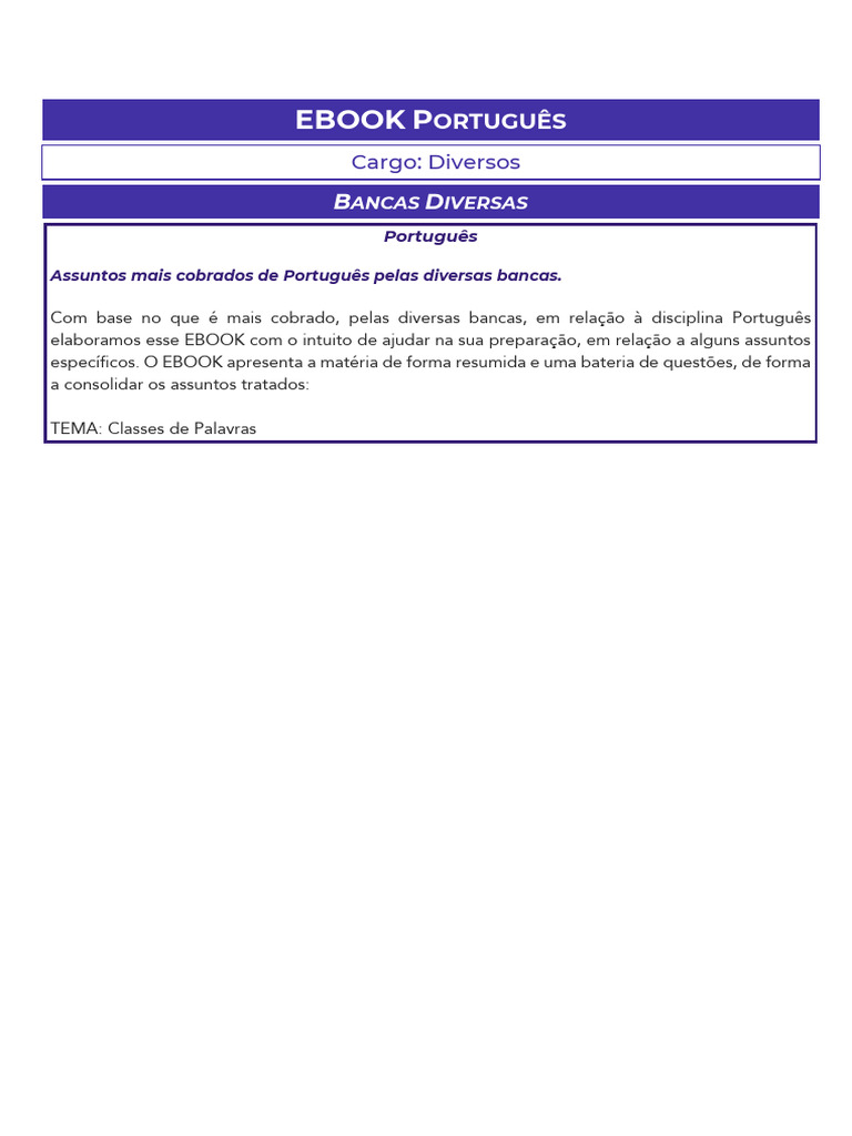 Assuntos de Português para Concursos | PDF | Pronome | Morfologia ...