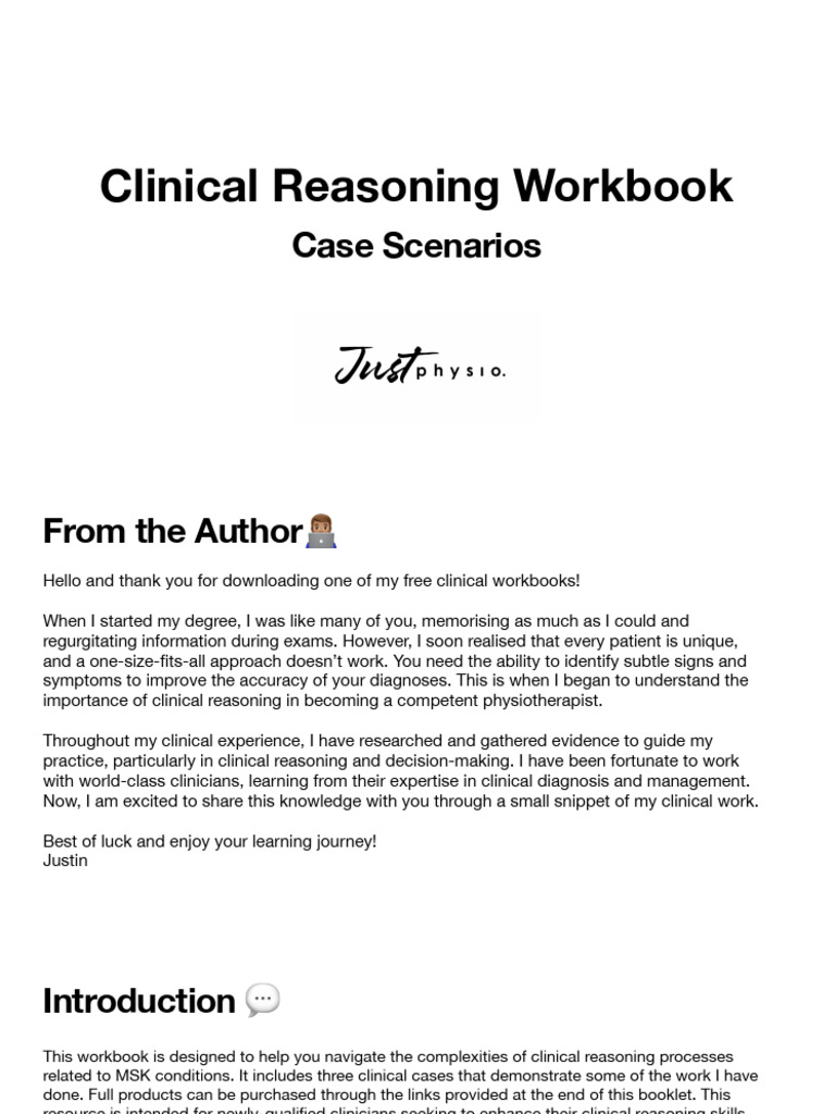 Clinical Reasoning for MSK Conditions | PDF | Osteoarthritis | Back Pain