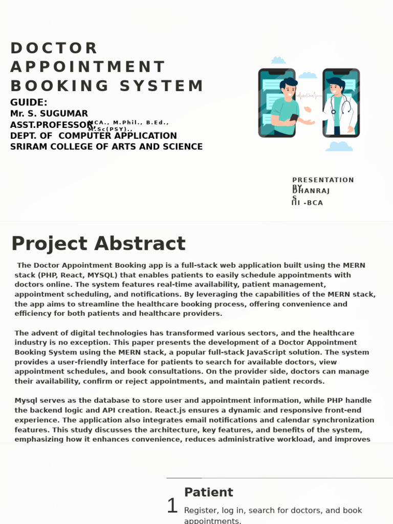 Doctor Appointment Booking System Overview | PDF | Databases | Mongo Db