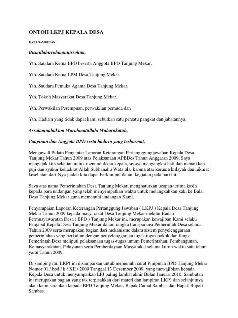 Lkpj Kepala Desa