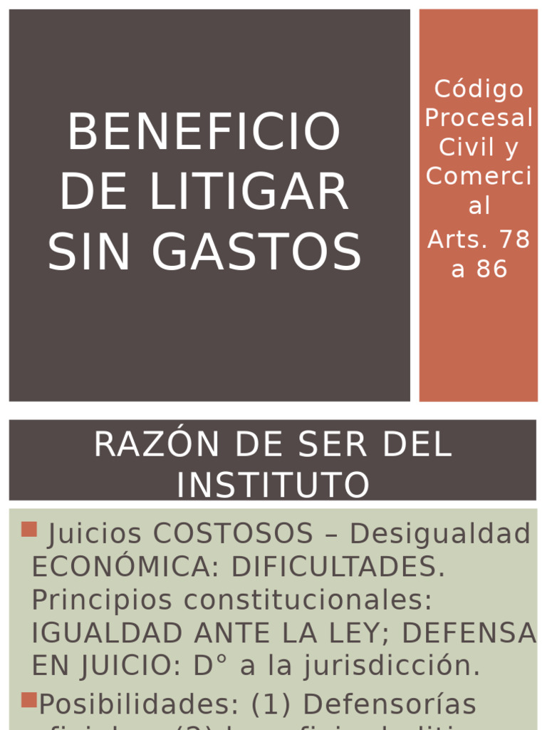 Beneficio de Litigar Sin Gastos en Salta | PDF | Justicia | Crimen y ...