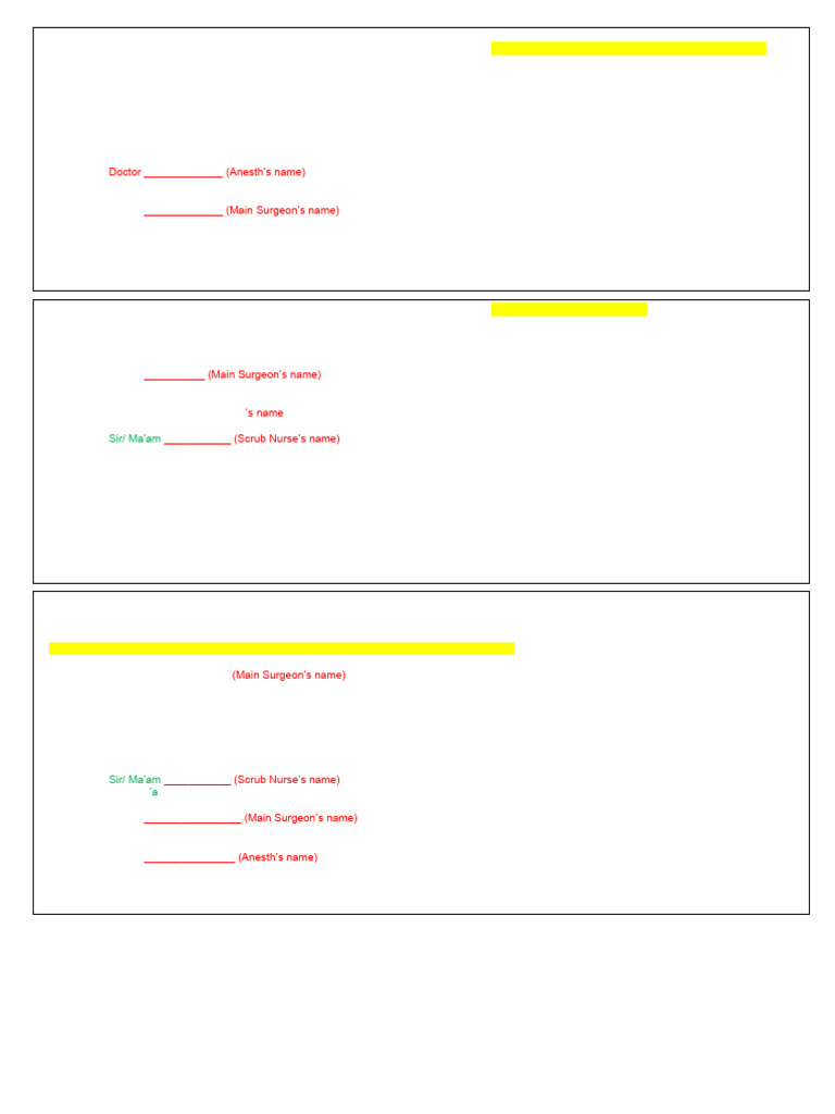 Surgical Procedure Sign-In Checklist | PDF | Surgery | Clinical Medicine