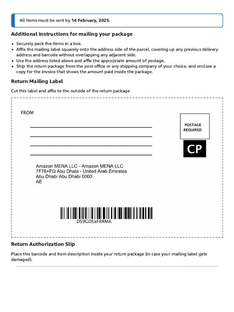 Online Return Center | PDF