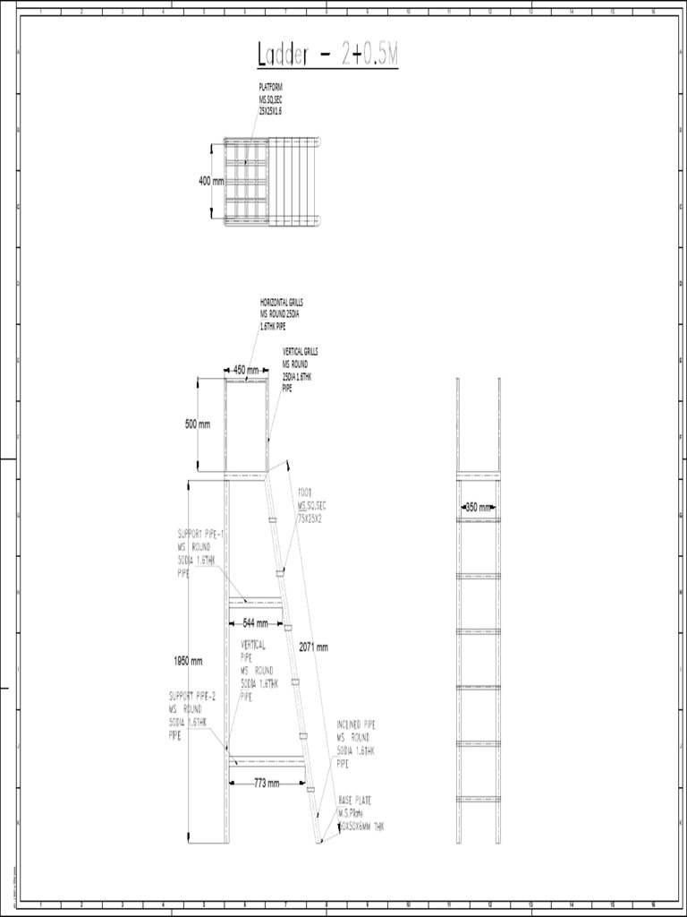 Ladder Drawing (2+0.5) | PDF
