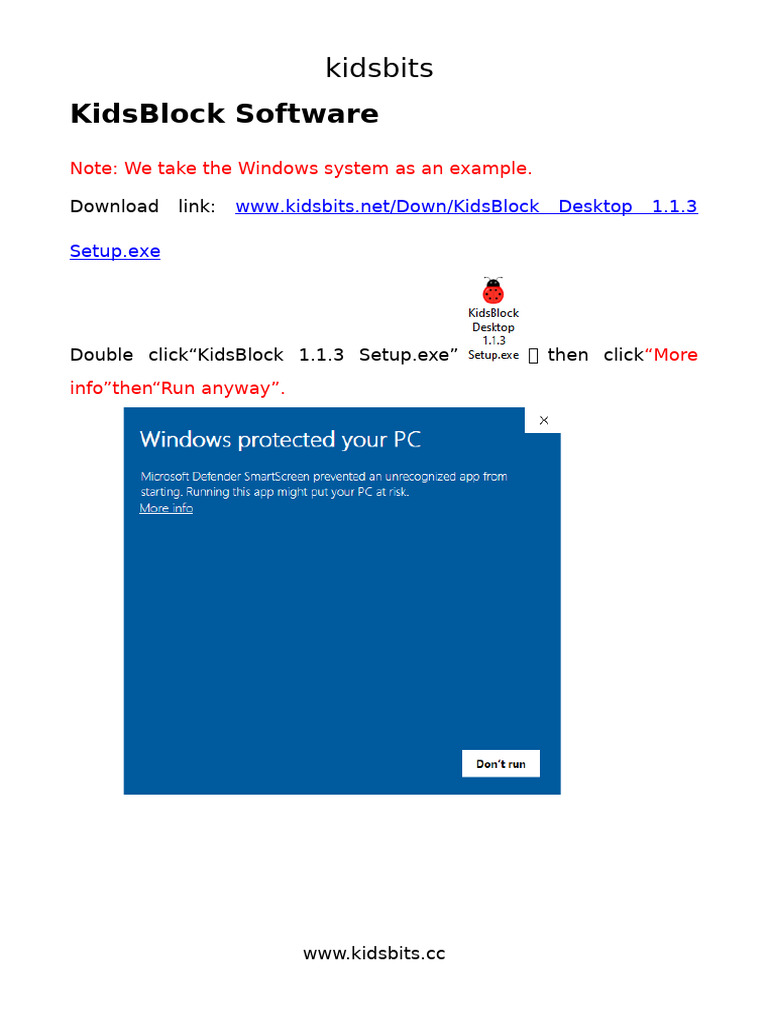 KidsBlock Software Setup Guide | PDF