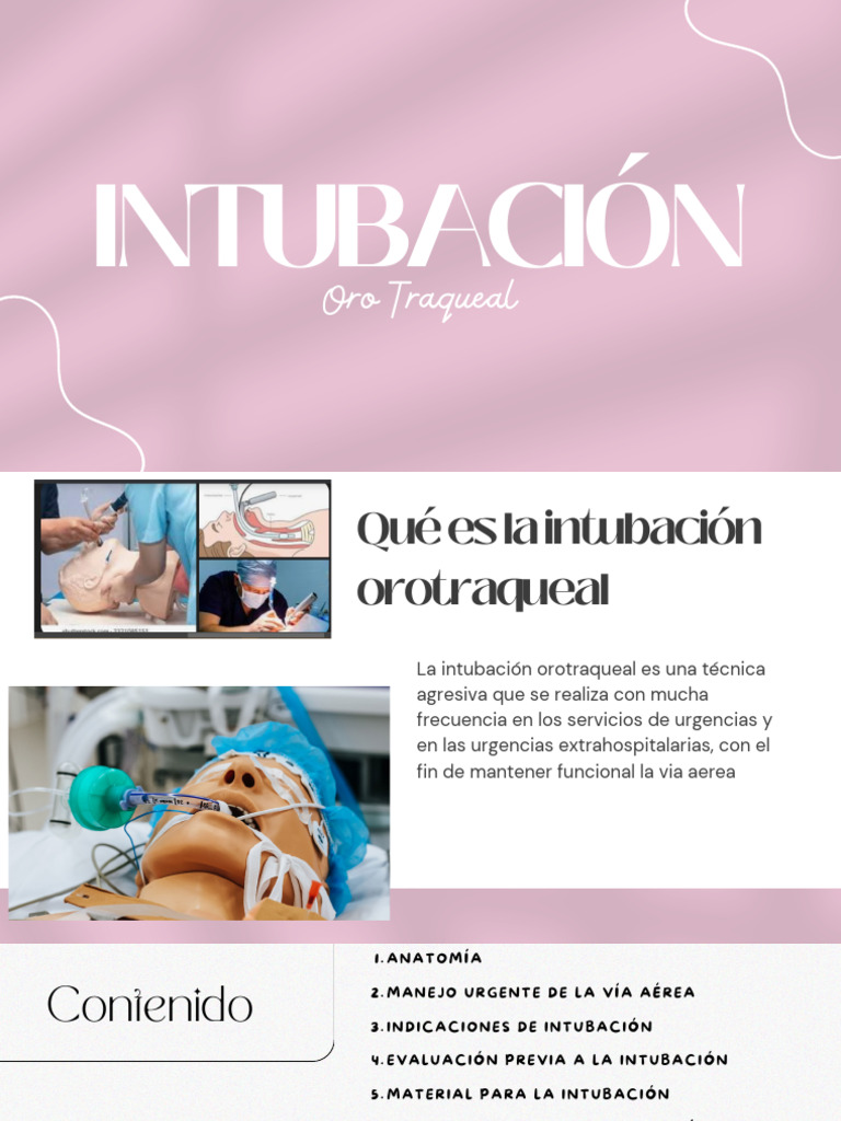 7C INTUBACIÓN OROTRAQUEAL | PDF | Especialidades Medicas | Sistema ...