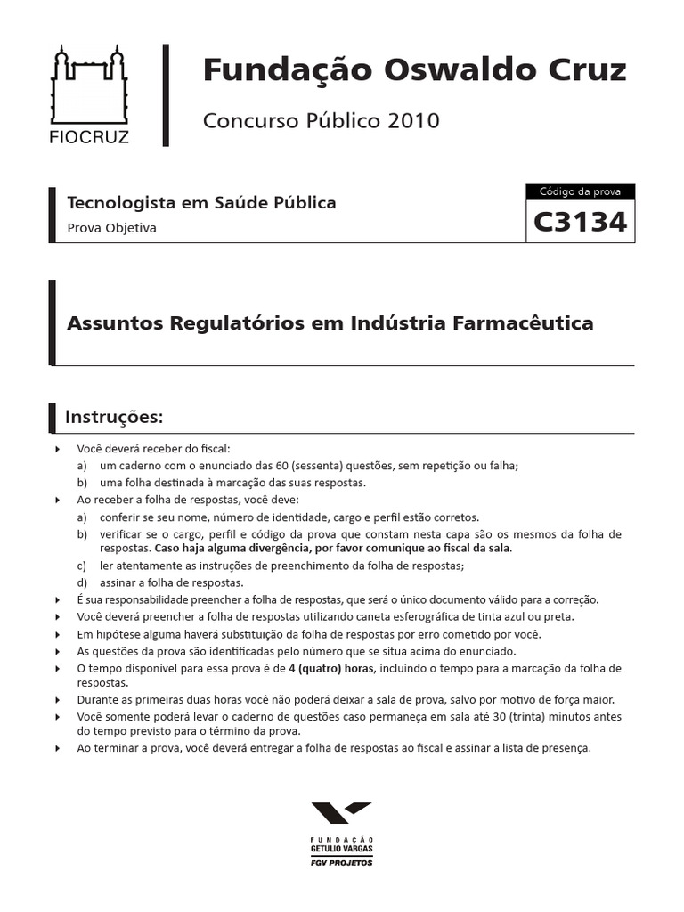 Assuntos Regulatórios em Indústria Farmacêutica | PDF | Qualidade ...