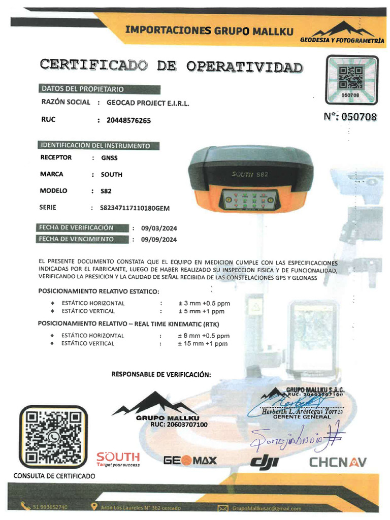 Certificado de Operatividad | PDF