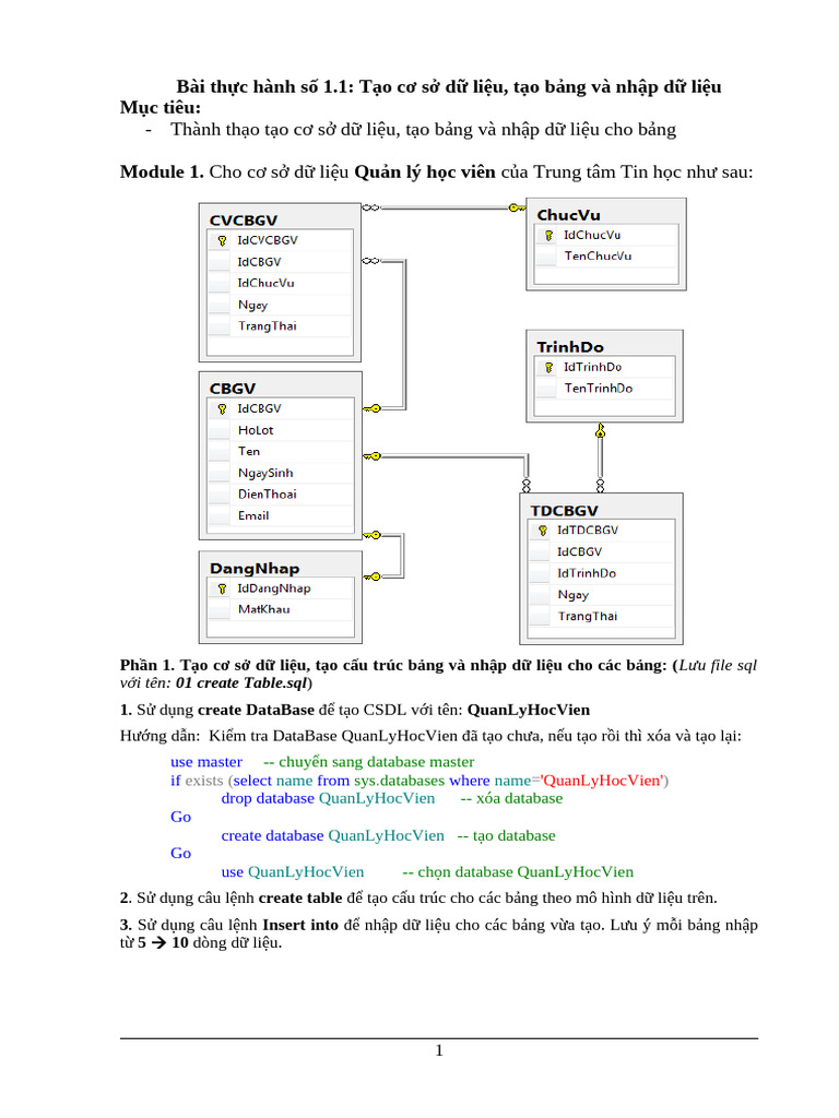 Bai Tap SQL | PDF