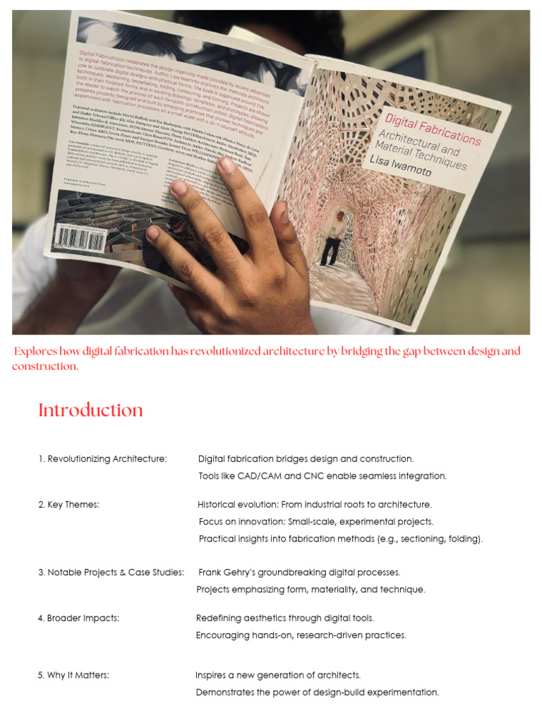 Digital Fabrication in Architecture | PDF