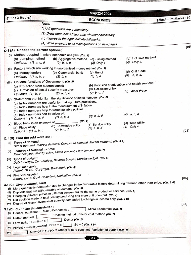 Economics Board Papers | PDF