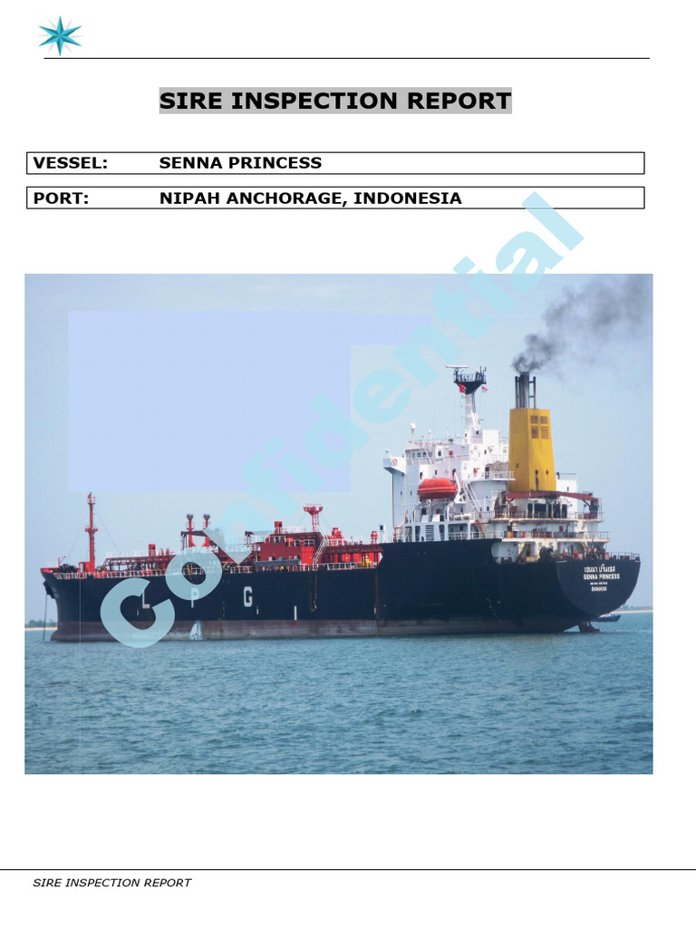 SIRE Inspection Report for Senna Princess | PDF | Ships | Oil Tanker