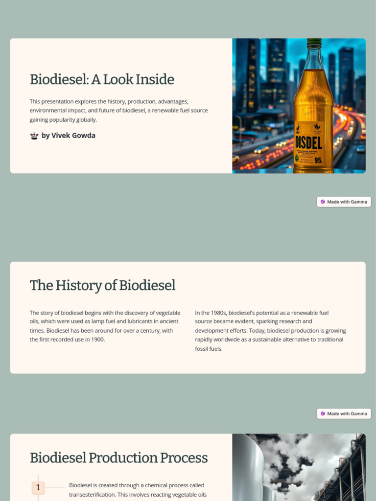 Biodiesel: History, Benefits, and Future | PDF | Biodiesel | Diesel Fuel