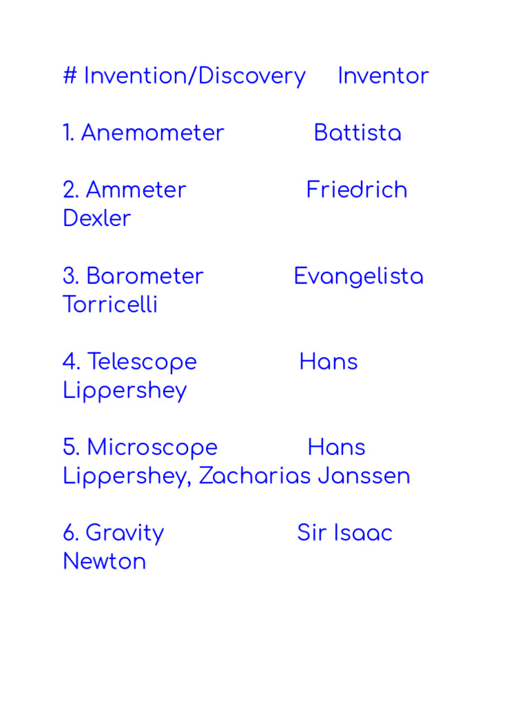 Key Inventions and Their Inventors | PDF | Vaccines