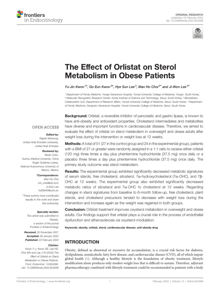 Orlistat | PDF | Obesity | Cardiovascular Diseases
