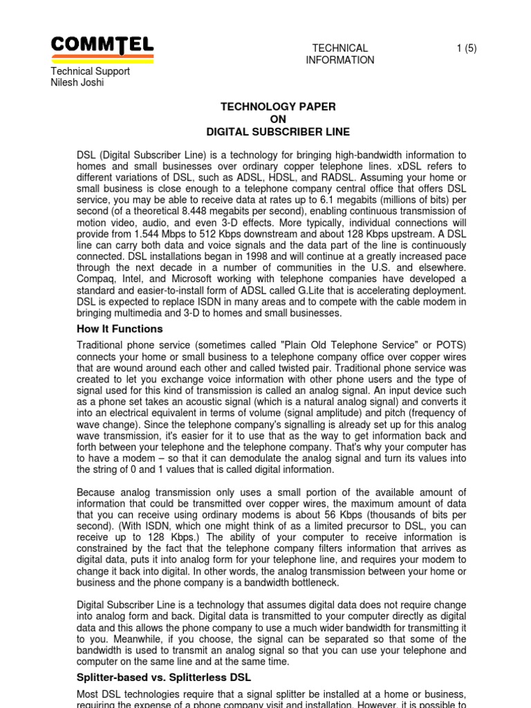 IT+ +lec+3+ +ref+ +DSL Technology | PDF