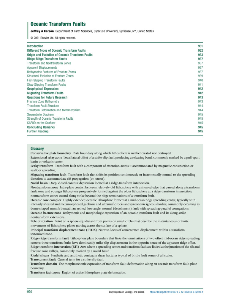 3 s2.0 B978012409548912490X Main | PDF | Fault (Geology) | Plate Tectonics