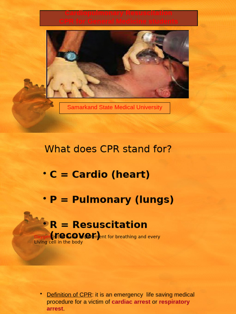 CPR Techniques for Medical Students | PDF | Cardiopulmonary ...