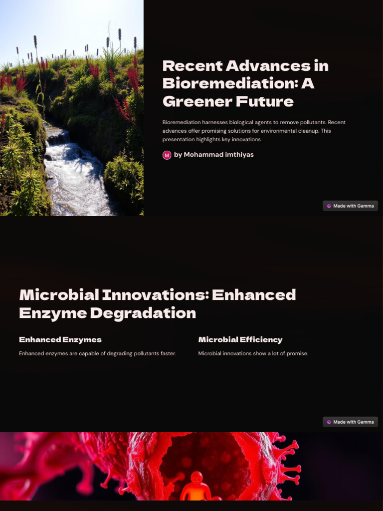 Recent Advances in Bioremediation a Greener Future | PDF | Genetic ...