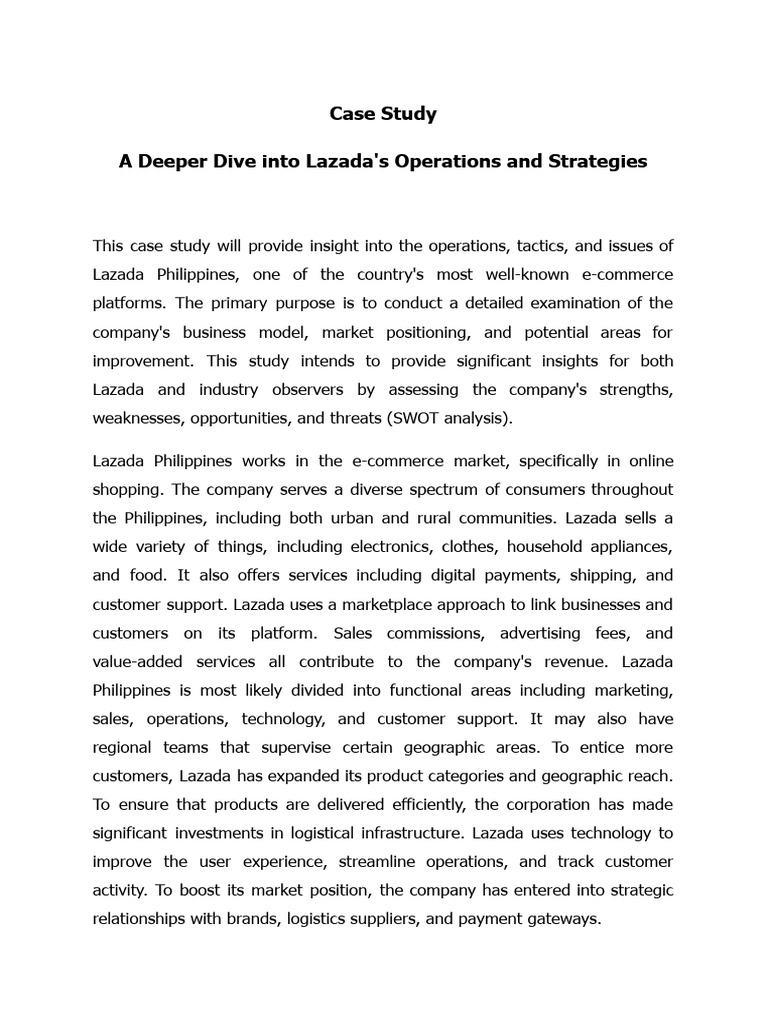 Case Study Qt Pdf E Commerce Brand