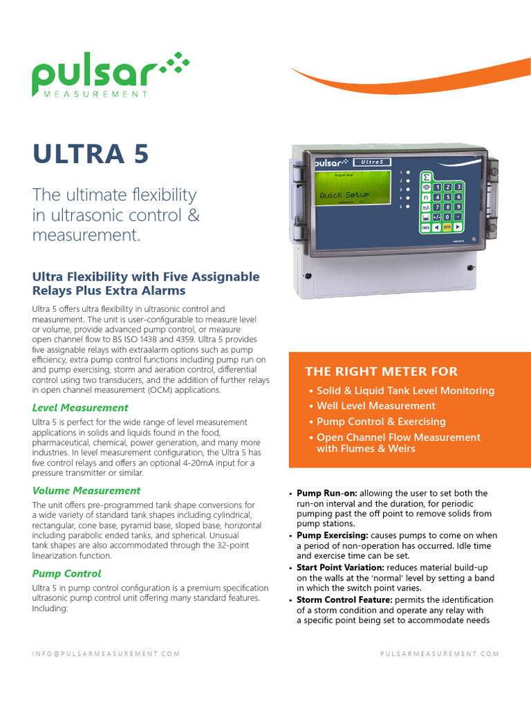 Ultra 5 Brochure | PDF | Pump | Power Supply