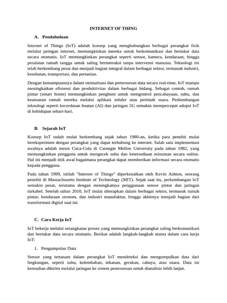 Memahami Internet of Things (IoT) | PDF