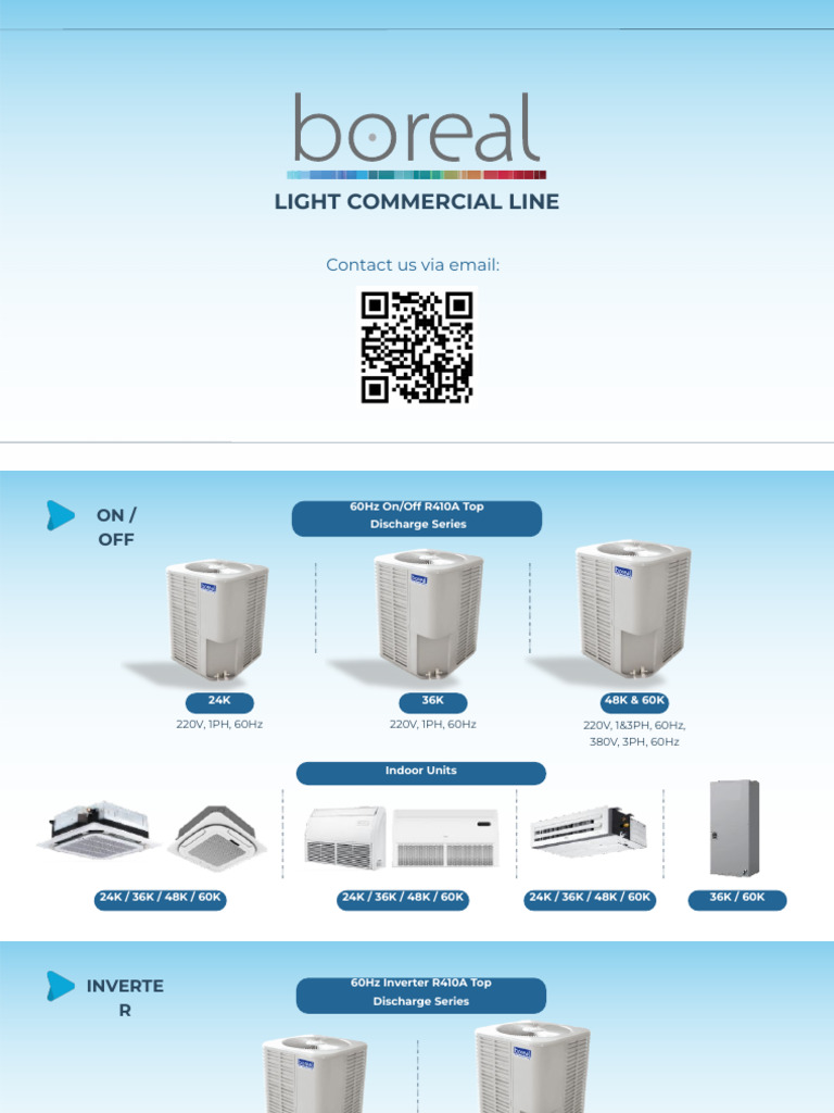 Boreal Light Commercial A/C Overview | PDF | Air Conditioning | Pipe ...