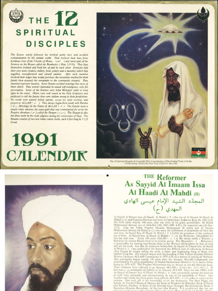 The 12 Spiritual Disciples 1991 Calendar | PDF