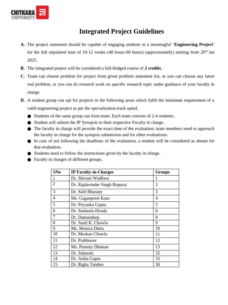 Integrated Project Guidelines 2025 | PDF | Typefaces | Client–Server Model
