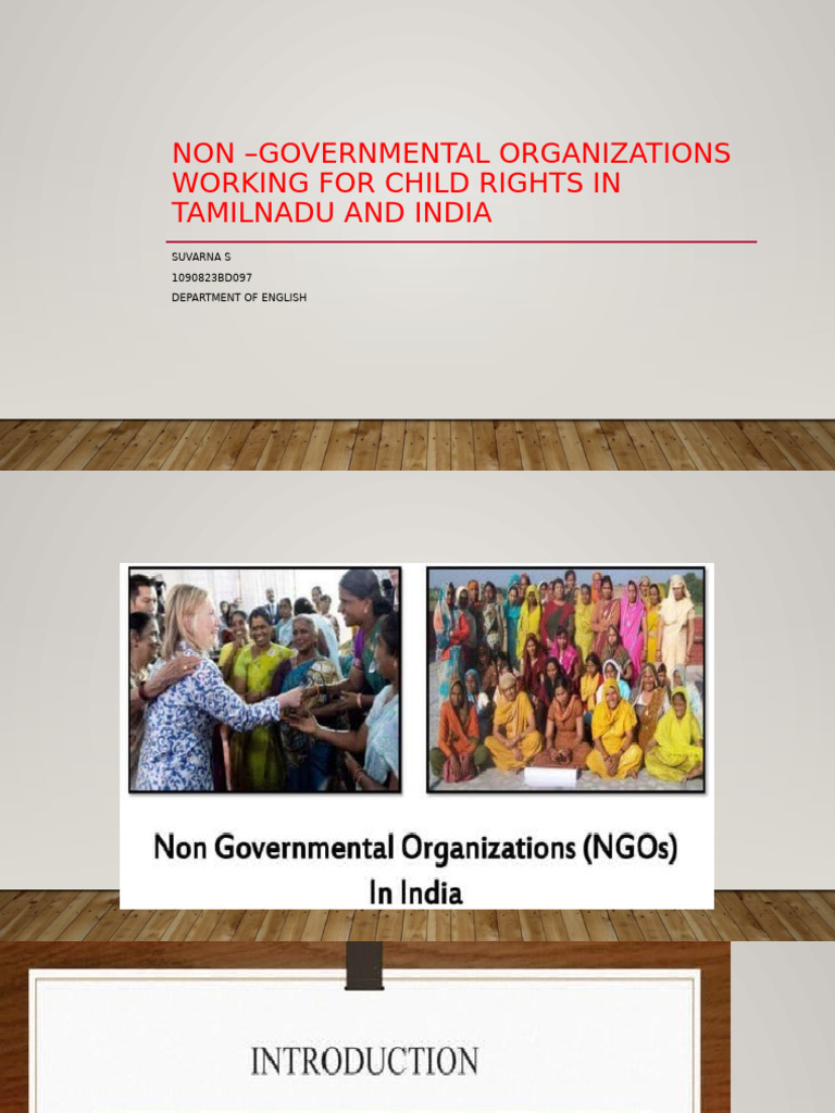NGOs Advocating Child Rights in Tamil Nadu | PDF | Non Governmental ...