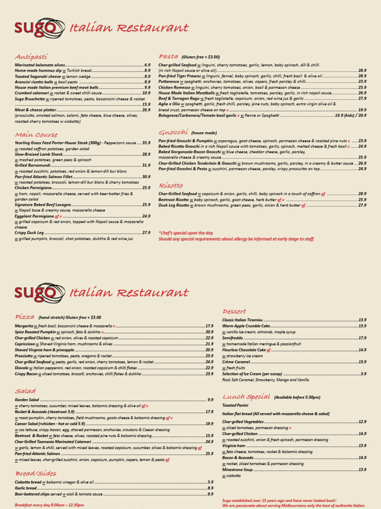 Dinner Menu | PDF