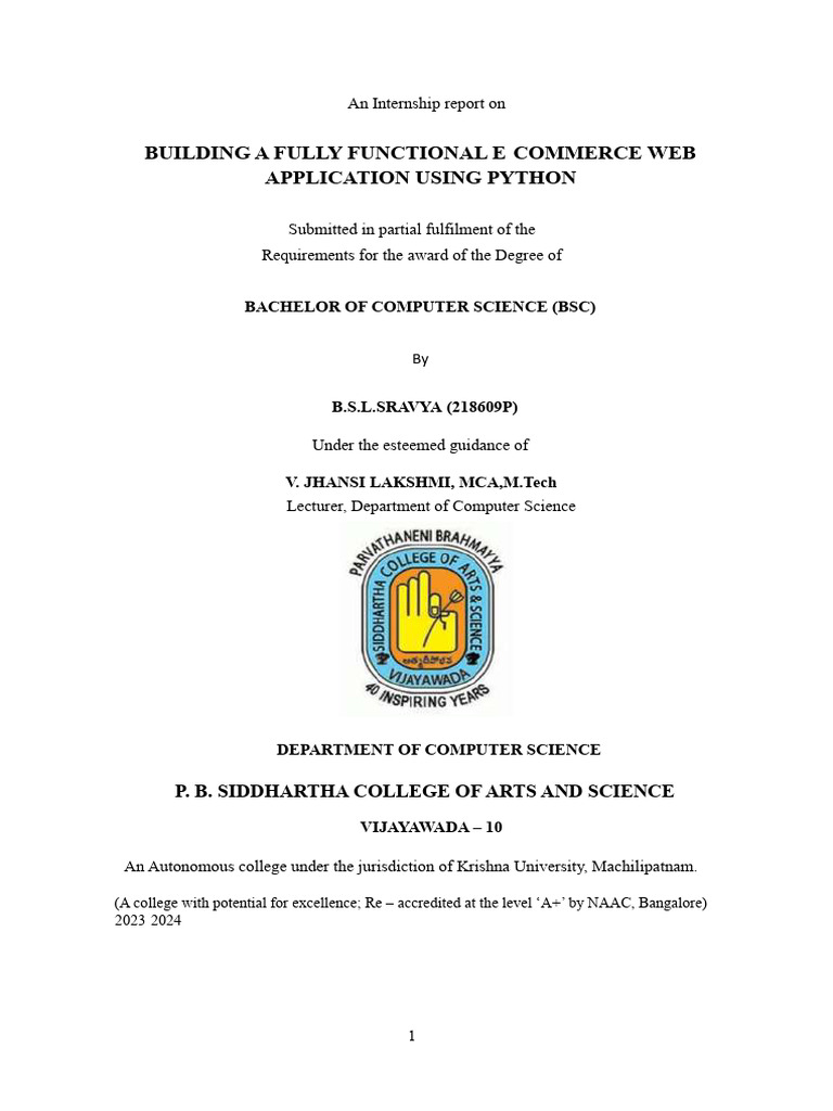 E-Commerce Web App Development in Python | PDF | World Wide Web ...