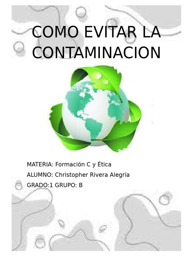 Estrategias para Evitar la Contaminación | PDF | Contaminación | Residuos