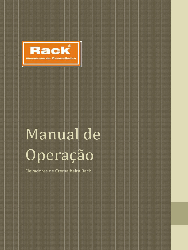 Manual Rack Operação Versao 1.2 | PDF | Freio | Motores