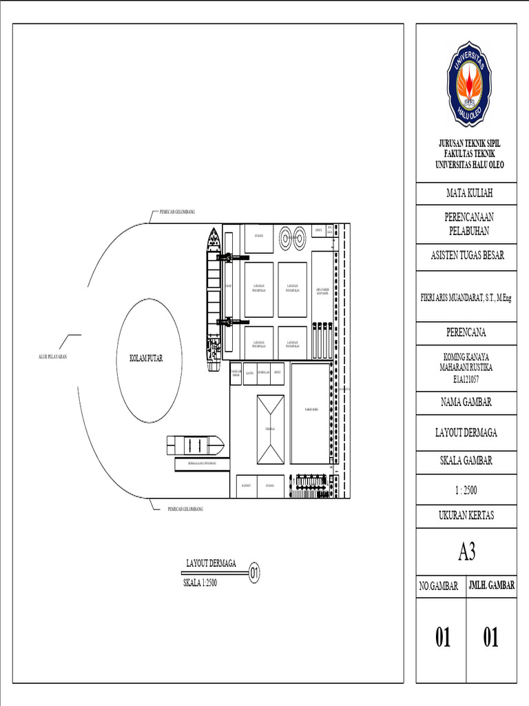 Layout Dermaga Pelabuhan Teknik Sipil | PDF