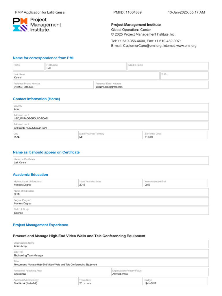 Application Report - 8612005 | PDF | Telecommunications | Leadership