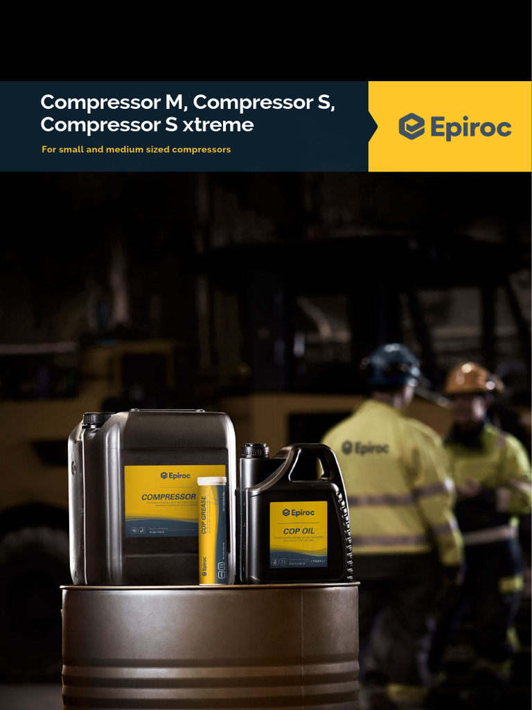 Epiroc Compressor Oils Overview | PDF | Oil | Lubricant