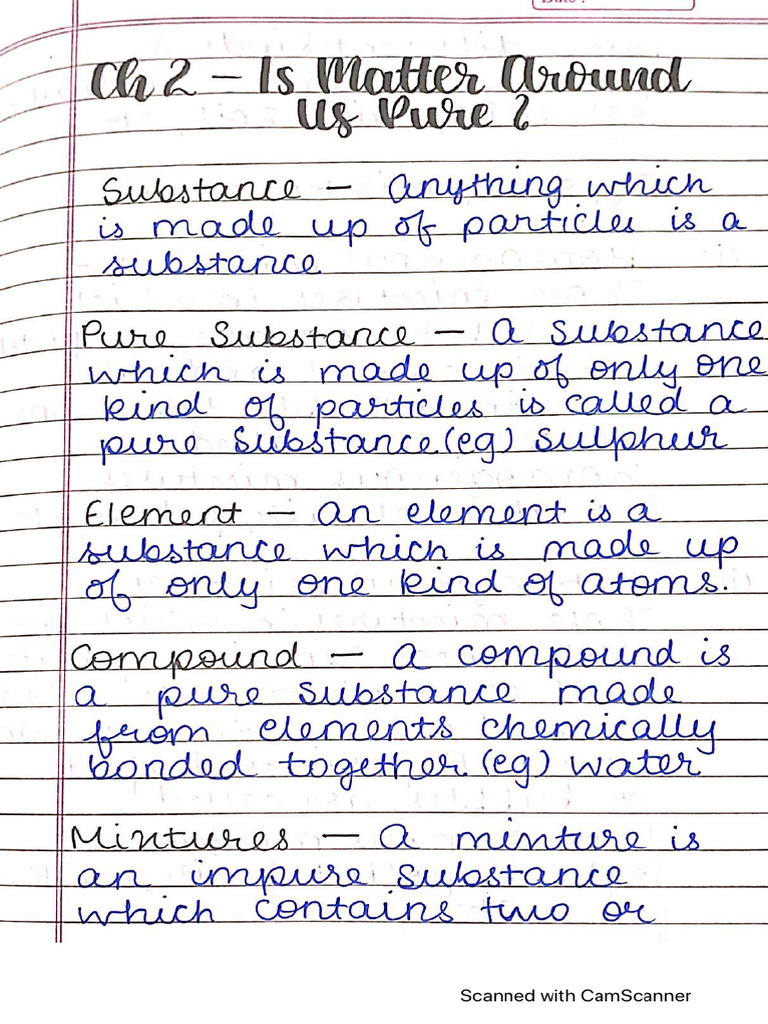Chemistry Ch2 Notes | PDF
