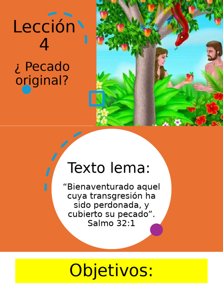Lección 4 El Pecado Original | PDF | Pecado | Satán