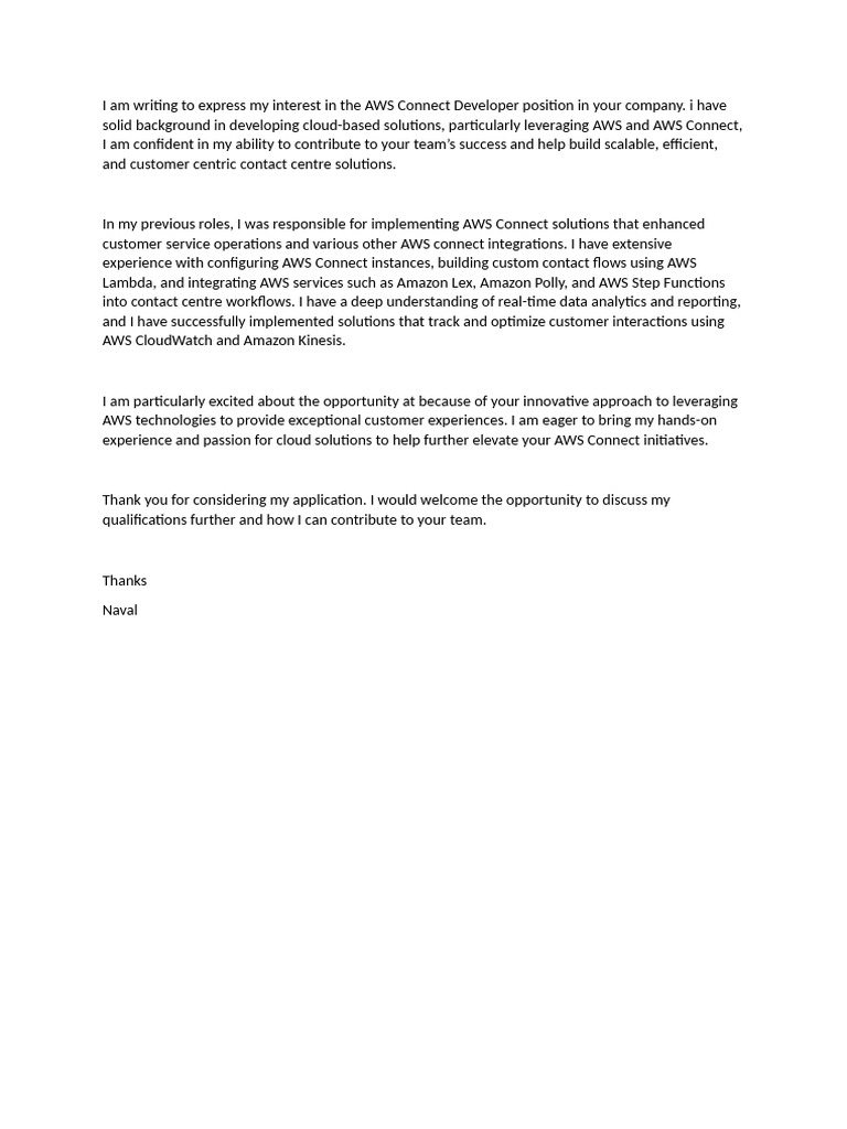 Naval Cover Letter | PDF