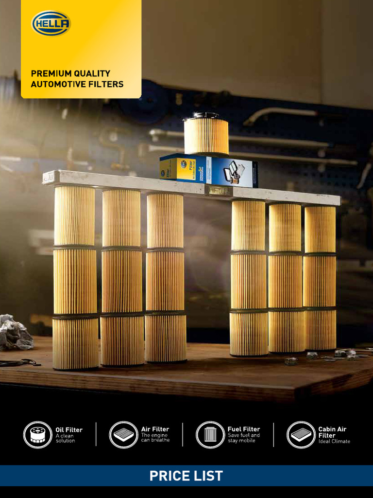 HELLA Filter Price List | PDF | Automotive Industry | Land Vehicles