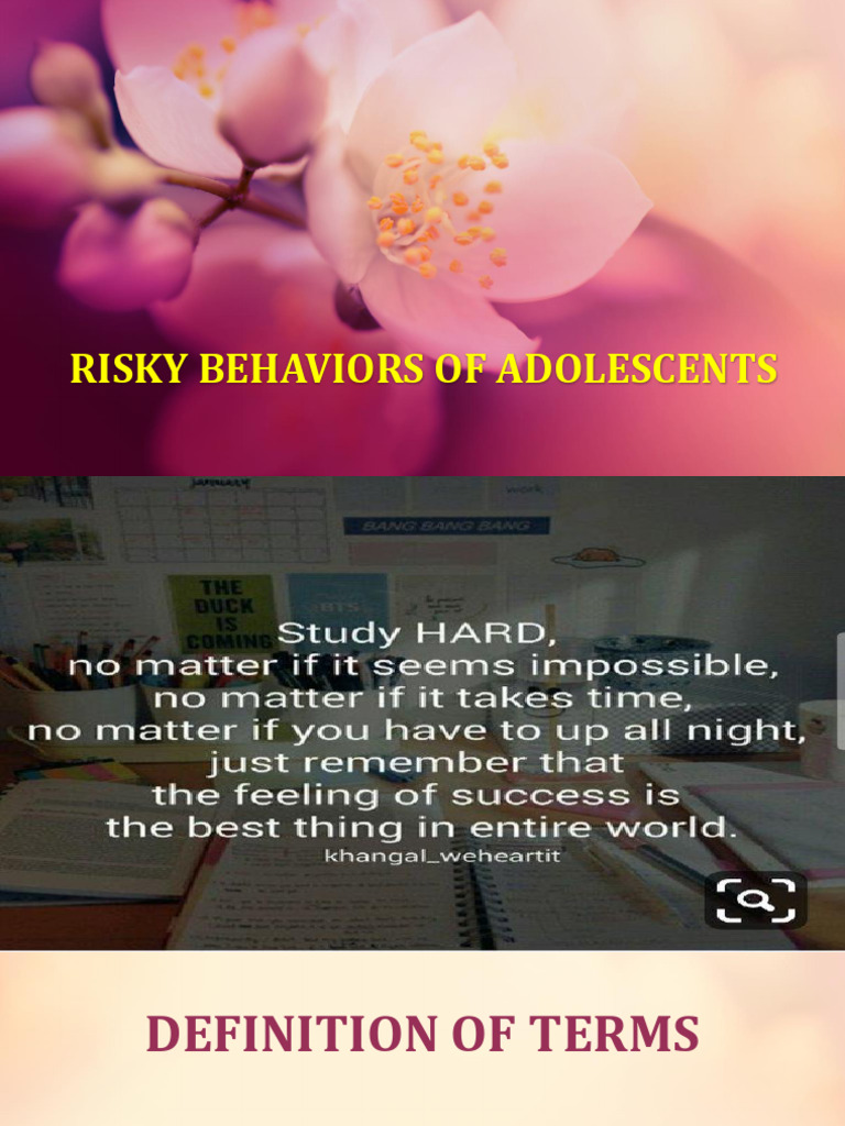 Understanding Adolescent Risky Behaviors | PDF | Adolescence | Risk