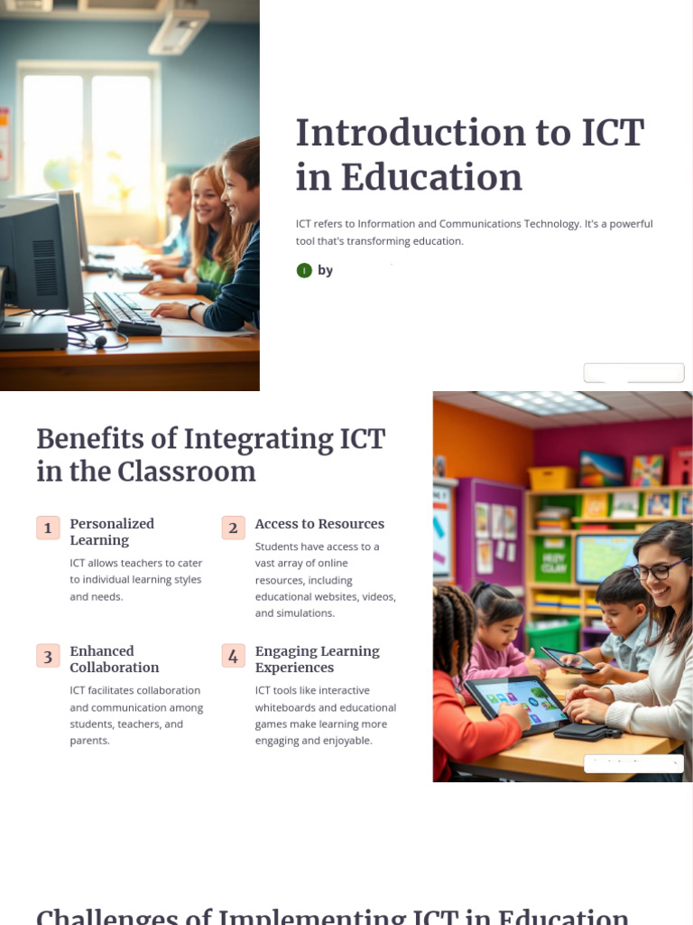 ICT in Education: Benefits and Challenges | PDF | Educational ...