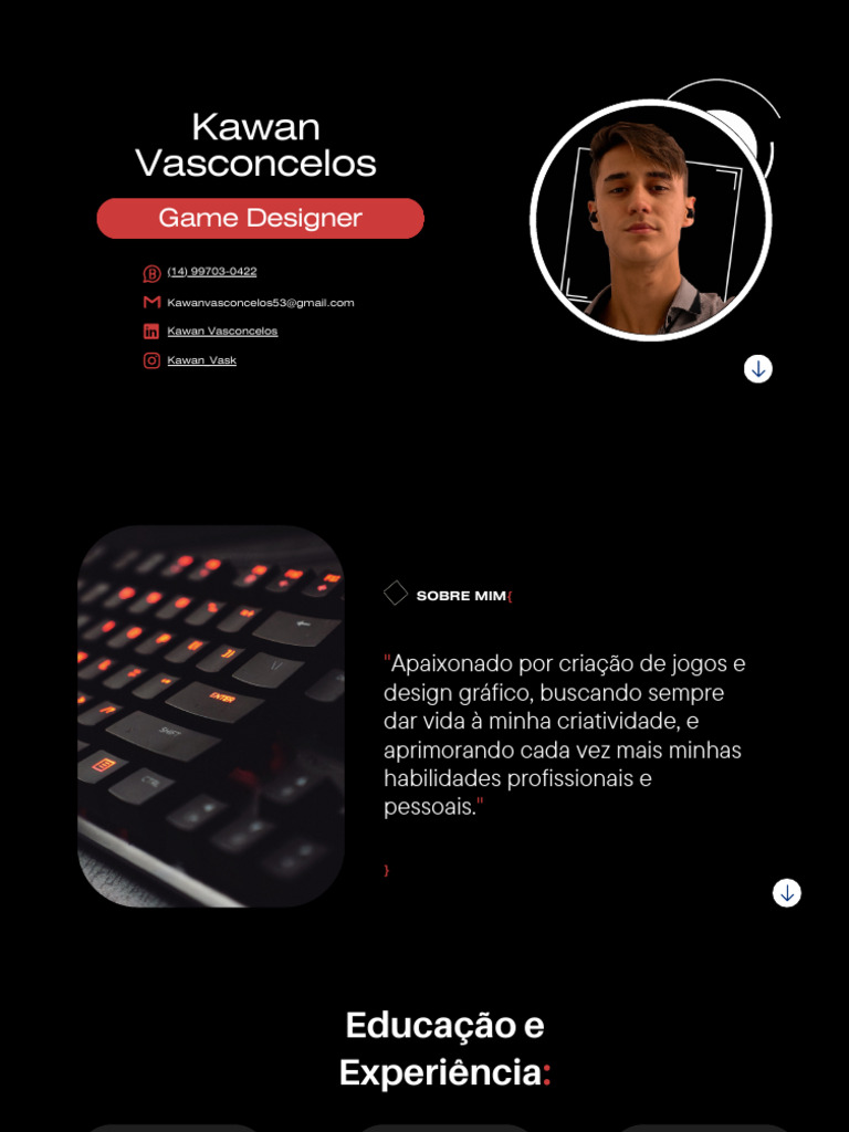 Kawan Vasconcelos: Game Design e Projetos | PDF