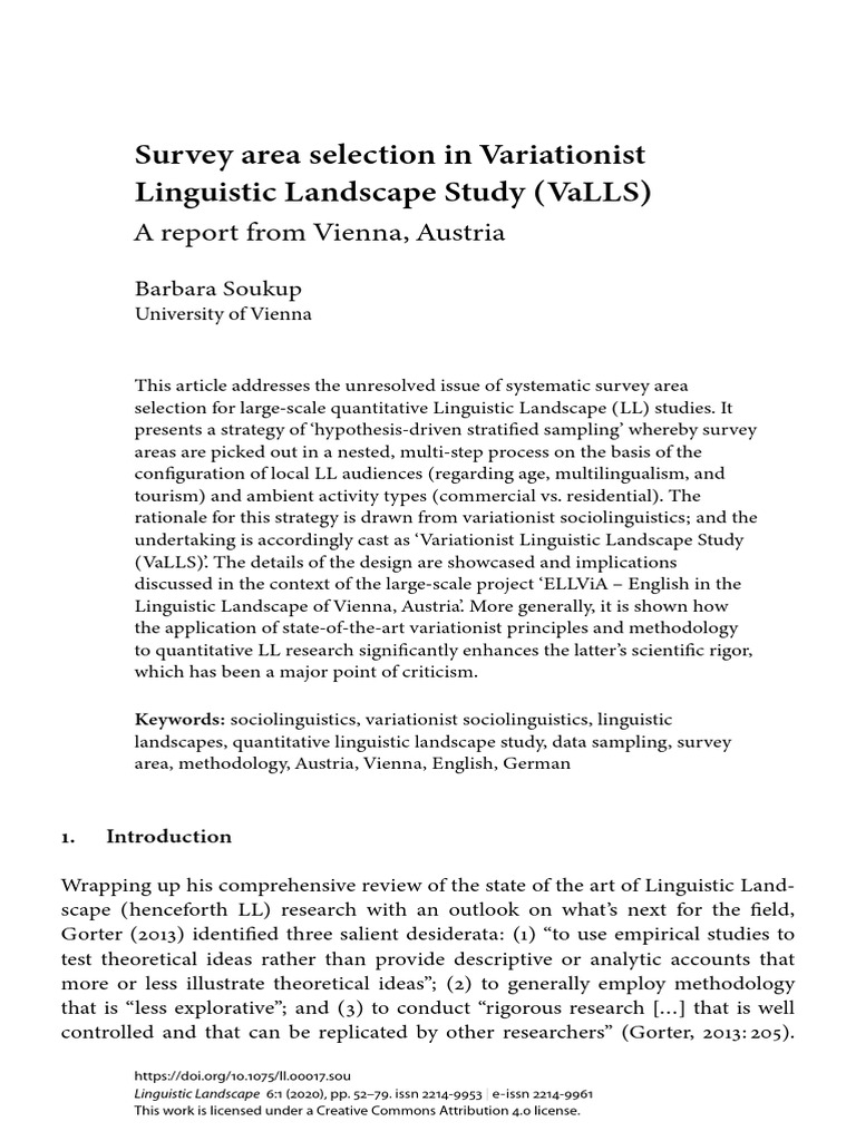 Survey Area Selection in VaLLS | PDF | Sampling (Statistics) | Methodology